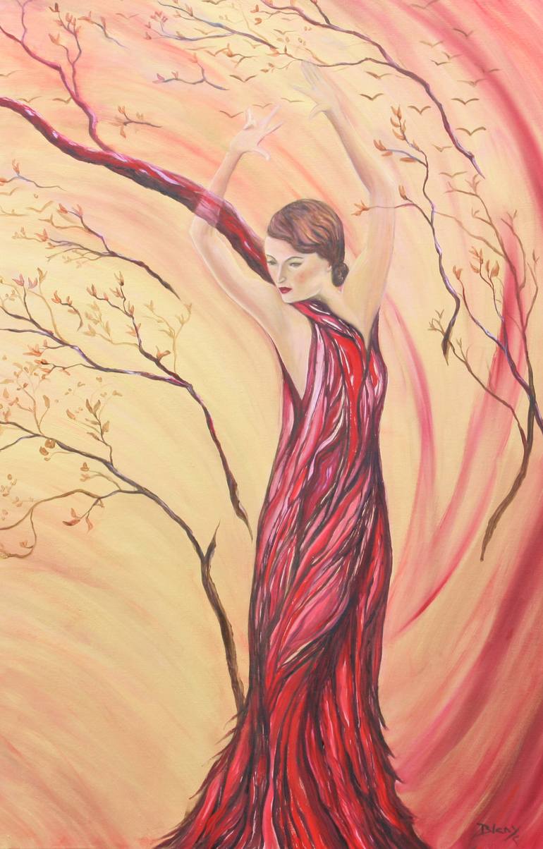 Original Tree Painting by Christine Bleny