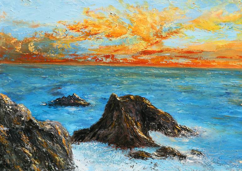 Original Fine Art Seascape Painting by Christine Bleny