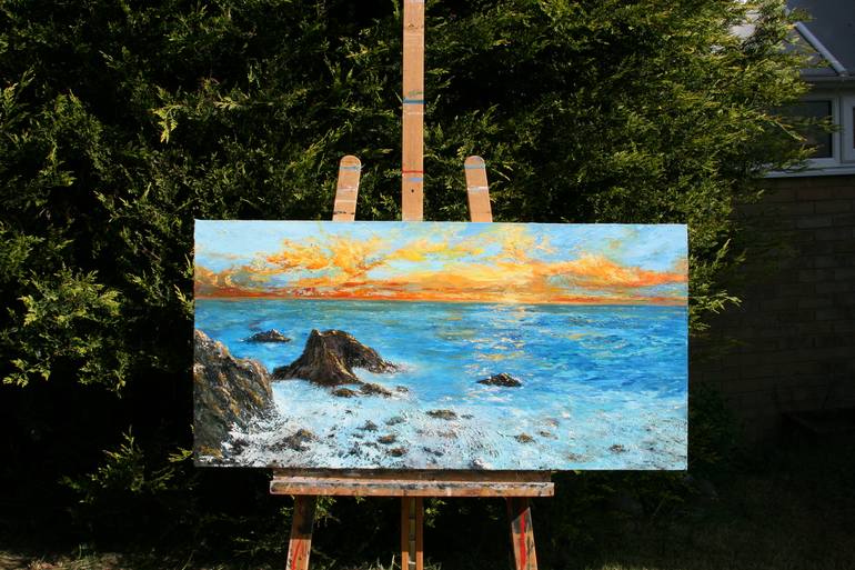 Original Fine Art Seascape Painting by Christine Bleny