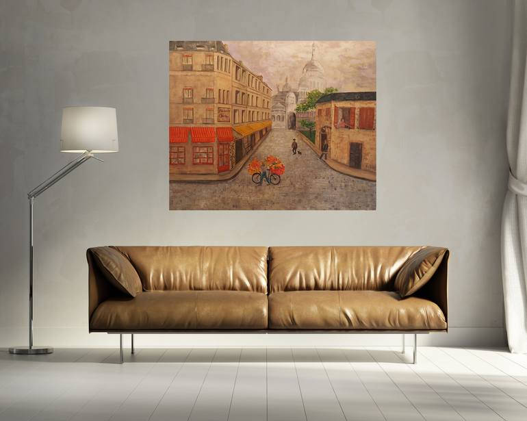 Original Fine Art Cities Painting by Christine Bleny