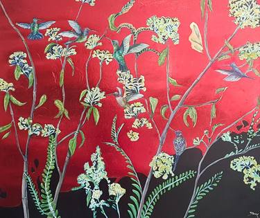 Print of Art Deco Floral Paintings by Christine Bleny