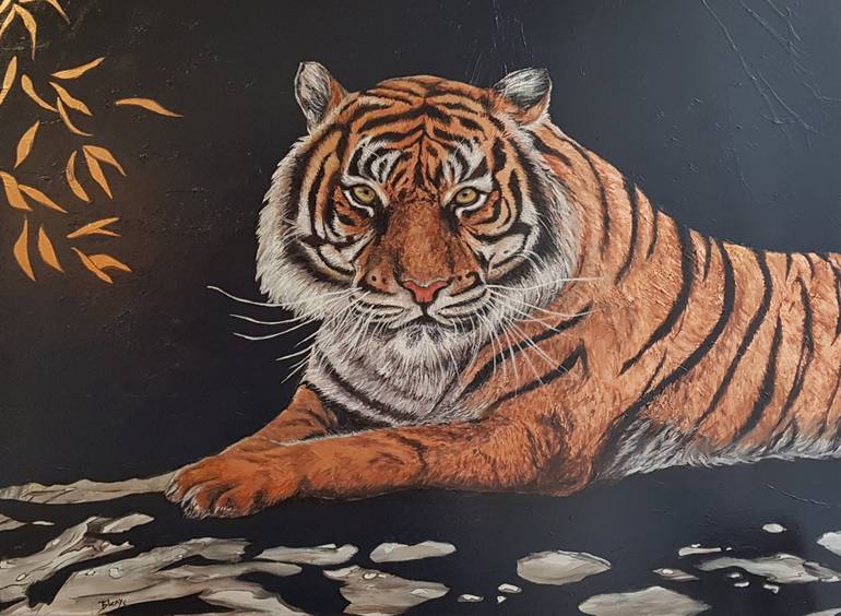 Tiger Painting Canvas Set, Tiger Canvas Print, Tiger Decor Metal Print by  Mustapha Dazi - Fine Art America