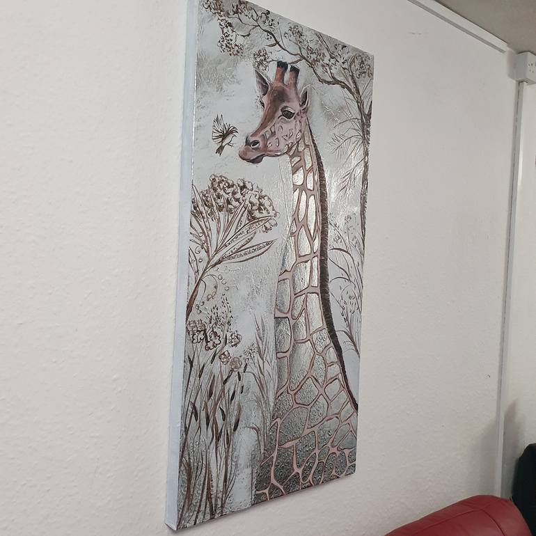 Original Art Deco Animal Painting by Christine Bleny