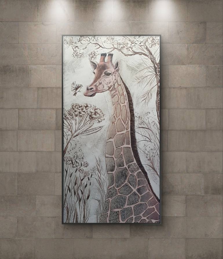 Original Art Deco Animal Painting by Christine Bleny