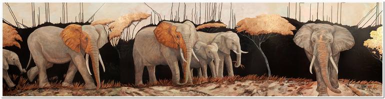 Original Abstract Expressionism Animal Painting by Christine Bleny