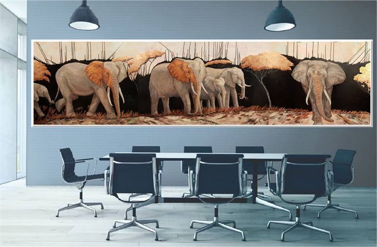 Original Abstract Expressionism Animal Painting by Christine Bleny