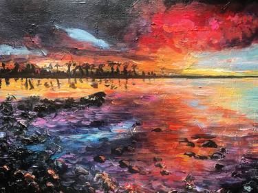 Saatchi Art Artist Jovana Knezevic Brankovic; Paintings, “Sun Diego Sunset” #art
