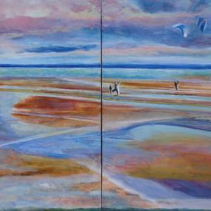 In the open air, ocean (8) diptych