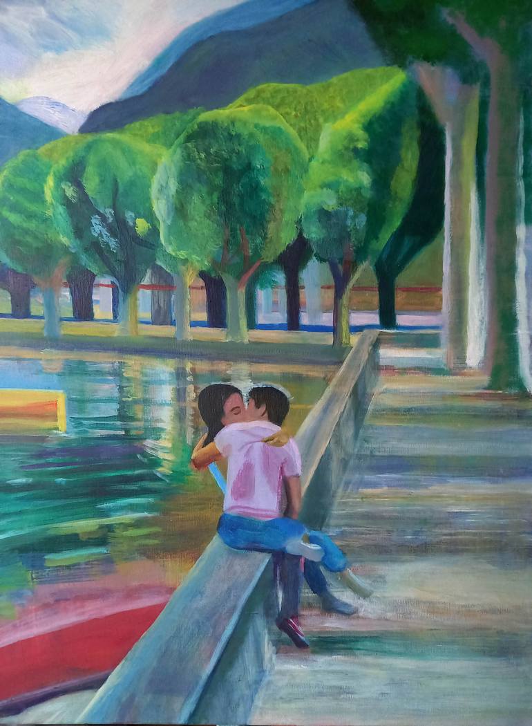 Original Expressionism Landscape Painting by Agata Lis