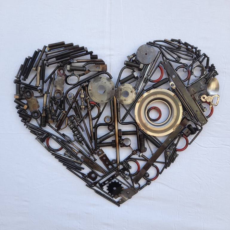 Original Abstract Expressionism Love Sculpture by EVANS NGURE