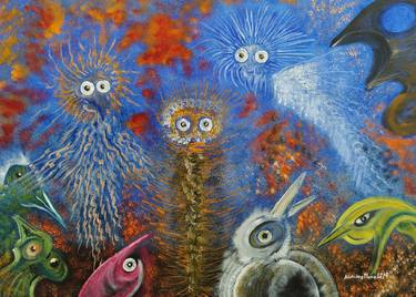 Original Expressionism Animal Paintings by Aristides Meneses