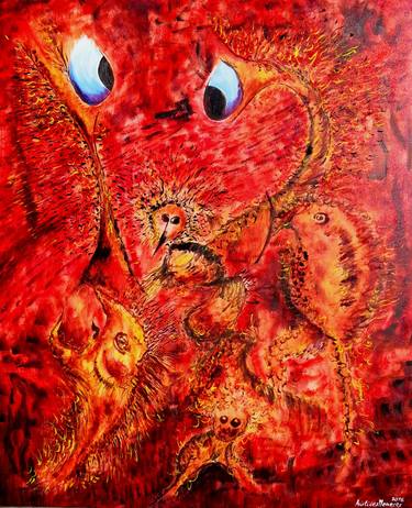 Original Expressionism Animal Paintings by Aristides Meneses