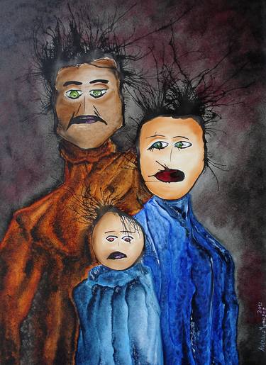 Original People Paintings by Aristides Meneses
