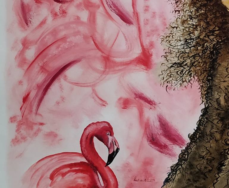 Original Expressionism People Painting by Aristides Meneses