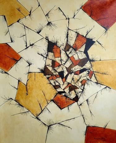Original Abstract Expressionism Abstract Paintings by Aristides Meneses