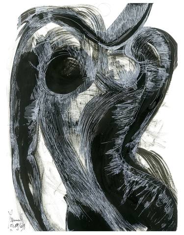 Print of Abstract Body Drawings by Jasmina Spahic