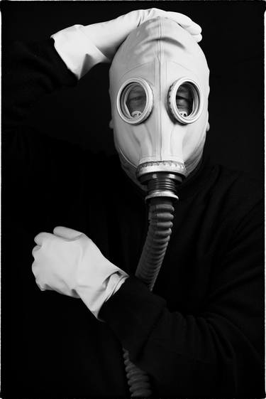 Portrait of incognito with gasmask #5 thumb