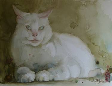 Original Figurative Animal Paintings by Marie-Helene Stokkink