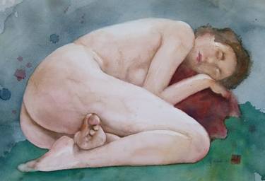 Print of Realism Erotic Paintings by Marie-Helene Stokkink