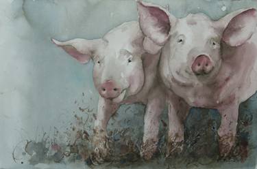 Original Animal Paintings by Marie-Helene Stokkink