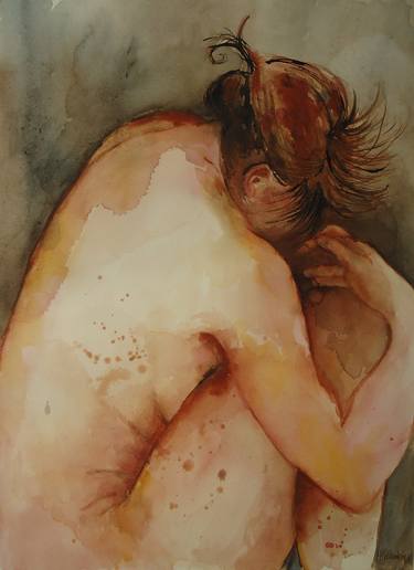 Original Figurative Nude Paintings by Marie-Helene Stokkink