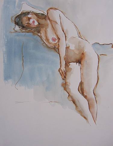 Original Figurative Body Drawings by Marie-Helene Stokkink