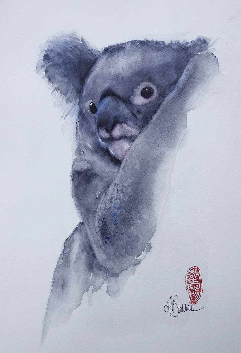 Koala Bear Painting by Marie-Helene Stokkink