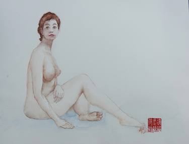 naked woman sitting thumb