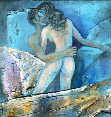Print of Expressionism Erotic Paintings by dibasar apartian