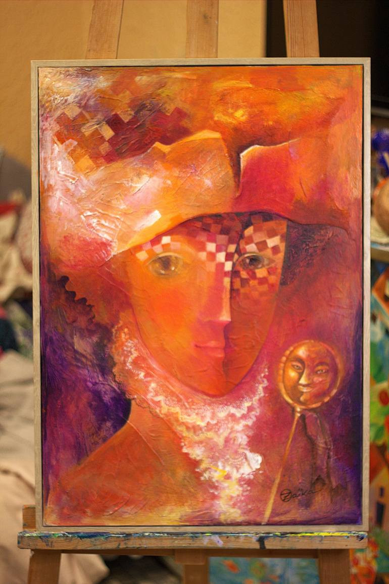 Original Baroque Women Painting by Oxana Zaika