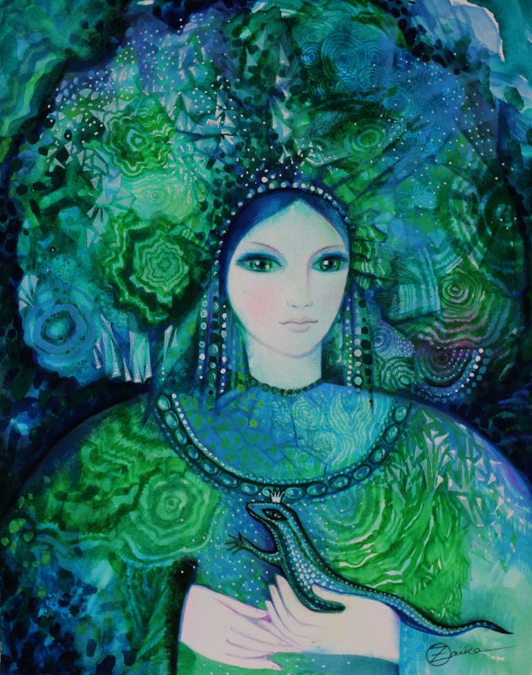 Mistress of the Copper Mountain Painting by Oxana Zaika | Saatchi Art