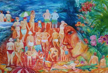 Print of Expressionism Beach Paintings by Oxana Zaika