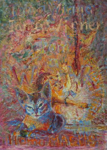 Original Fine Art Cats Paintings by Homo Magus