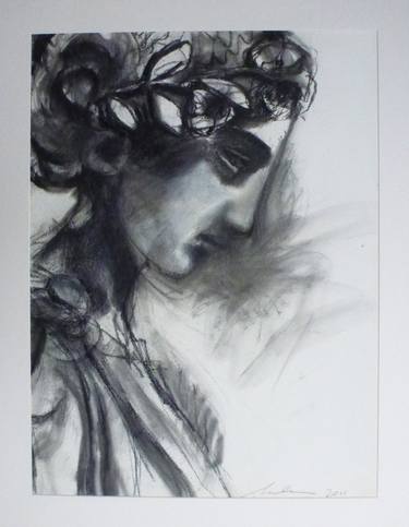 Original Fine Art Classical mythology Drawings by Melora Walters