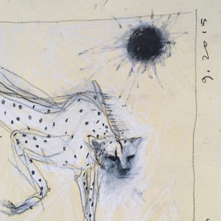 Original Expressionism Animal Drawing by Melora Walters