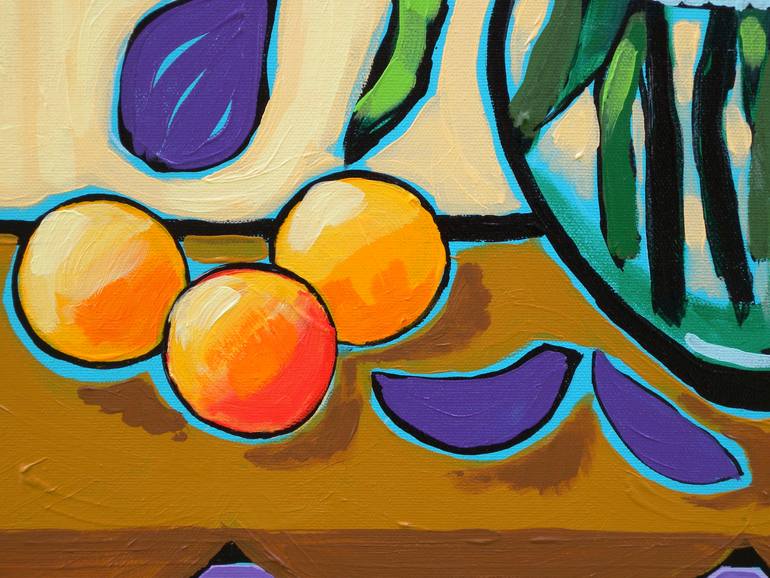 Original Folk Floral Painting by Gordon Sellen