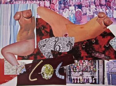 Print of Modern Nude Collage by Geoffrey Howard