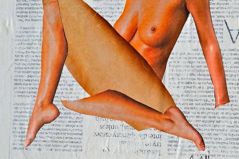 Original Figurative People Collage by Geoffrey Howard
