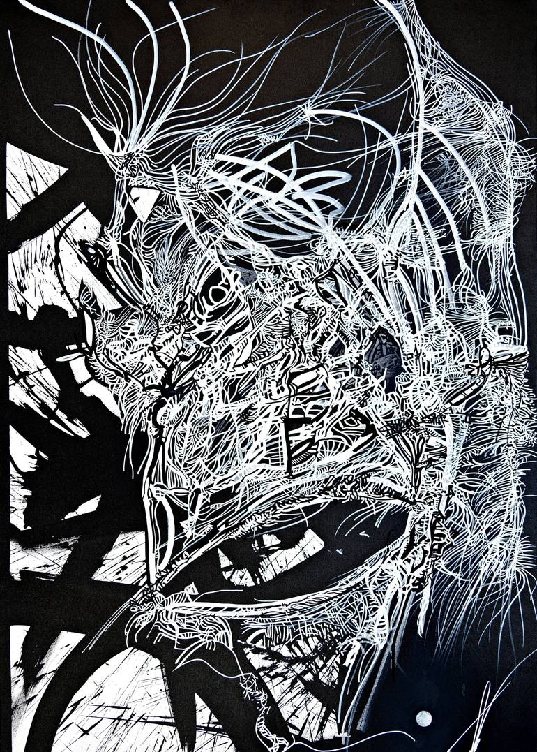 Original Abstract Expressionism Time Paintings by Seba Lallemand