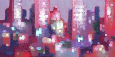 Original Abstract Architecture Painting by Carl Soete