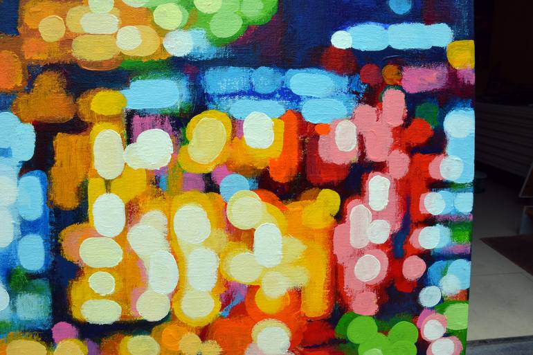 Original Abstract Cities Painting by Carl Soete