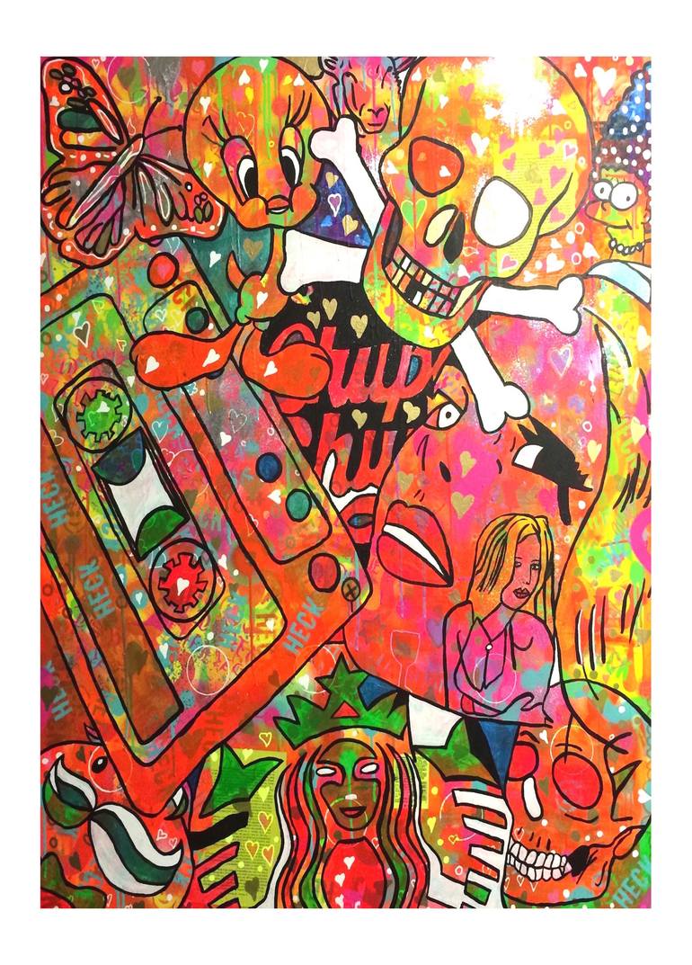 fizzy make me feel good Painting by Barrie J Davies | Saatchi Art