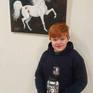 Arabian Horse Spirit with grandson, Benjamin