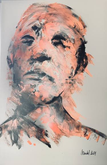 Original Expressionism Portrait Paintings by Philippe Mendel