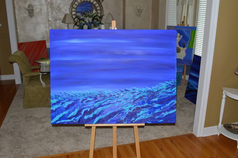 Original Abstract Seascape Painting by John Neyland Jr