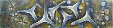 Original Abstract Science/Technology Paintings by Francoise Issaly