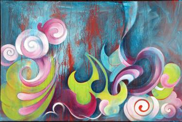 Original Fine Art Abstract Paintings by Francoise Issaly