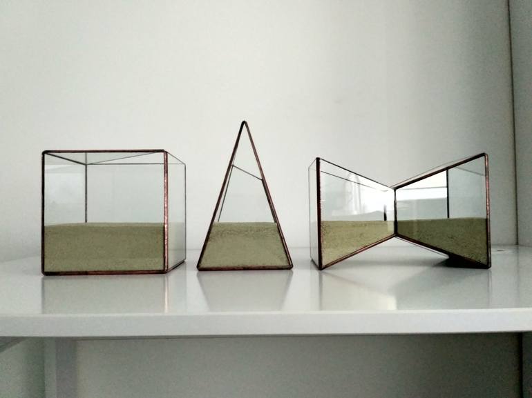 Original Abstract Geometric Sculpture by Olena Bezkostna