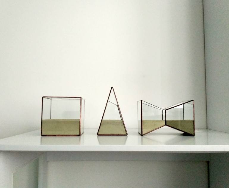 Original Abstract Geometric Sculpture by Olena Bezkostna