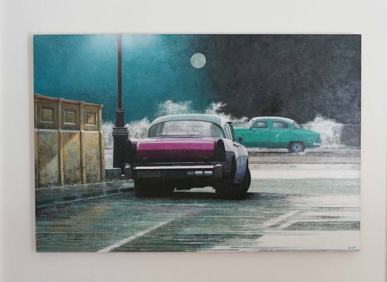 Original Car Painting by Dwight Baird